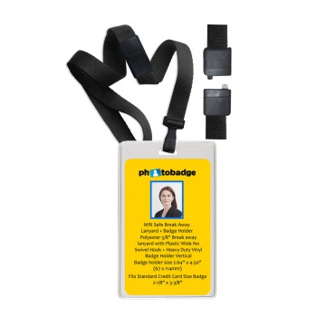 MRI Safe Lanyard + Badge Holder 10 Pack